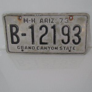 Vintage 1973 M-H ARIZONA /Grand Canyon State /License Plate B-12193